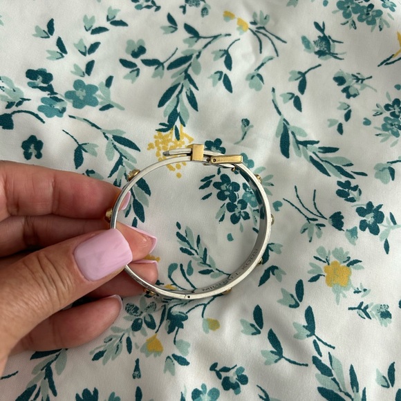 MICHAEL KORS • Gold/Silver Belt Bangle Bracelet • - Picture 2 of 9